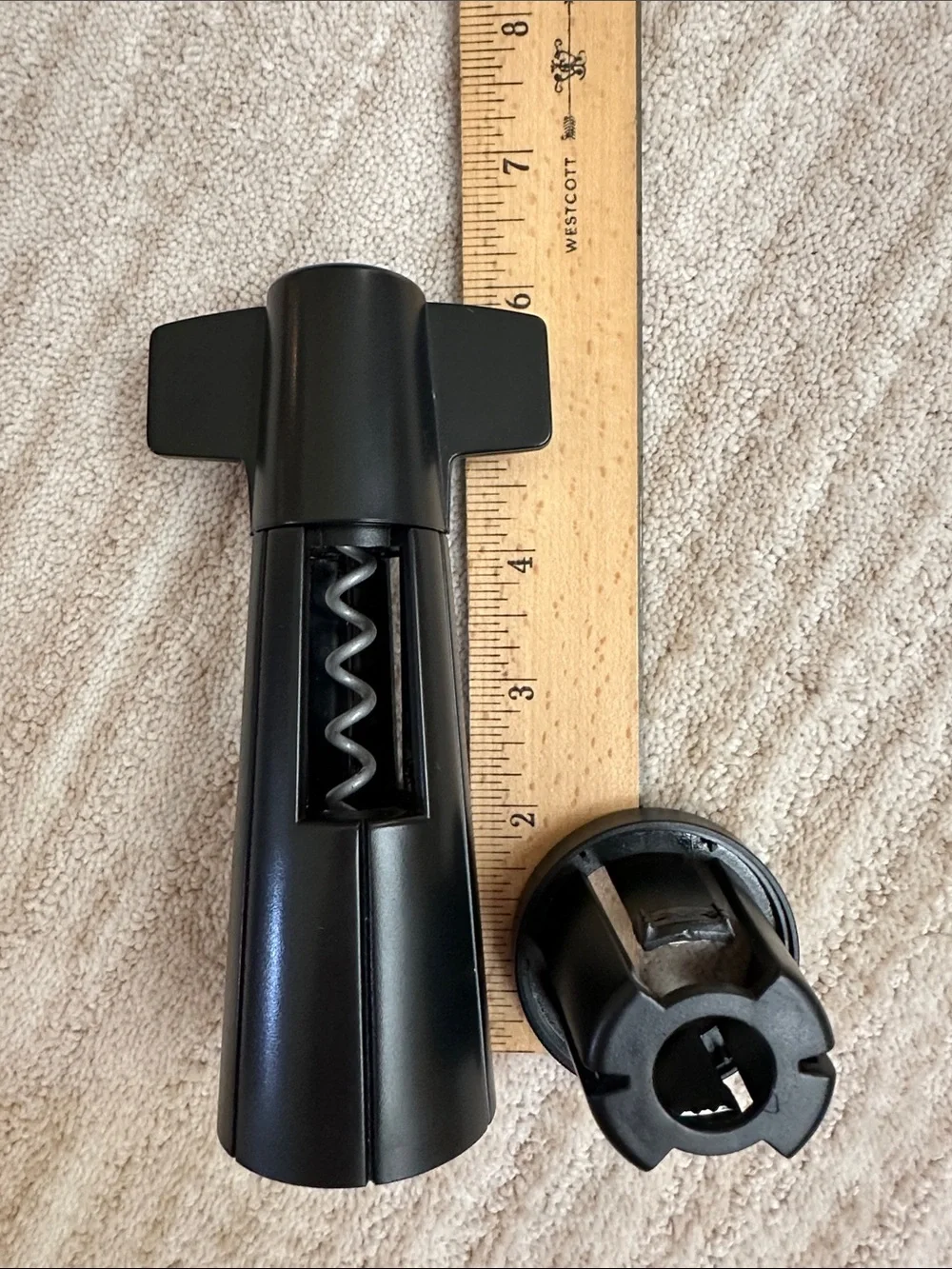 Pampered Chef Wine Bottle Opener & Foil Cutter #2155 Black